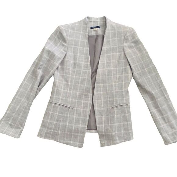 NWOT Tommy Hilfiger Womens Sz 2 Gray Plaid Blazer Lined Long  Career Wear, f23 - Picture 9 of 12